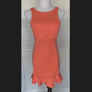 NTW Body Central Hot Gal Peach Cocktail Dress